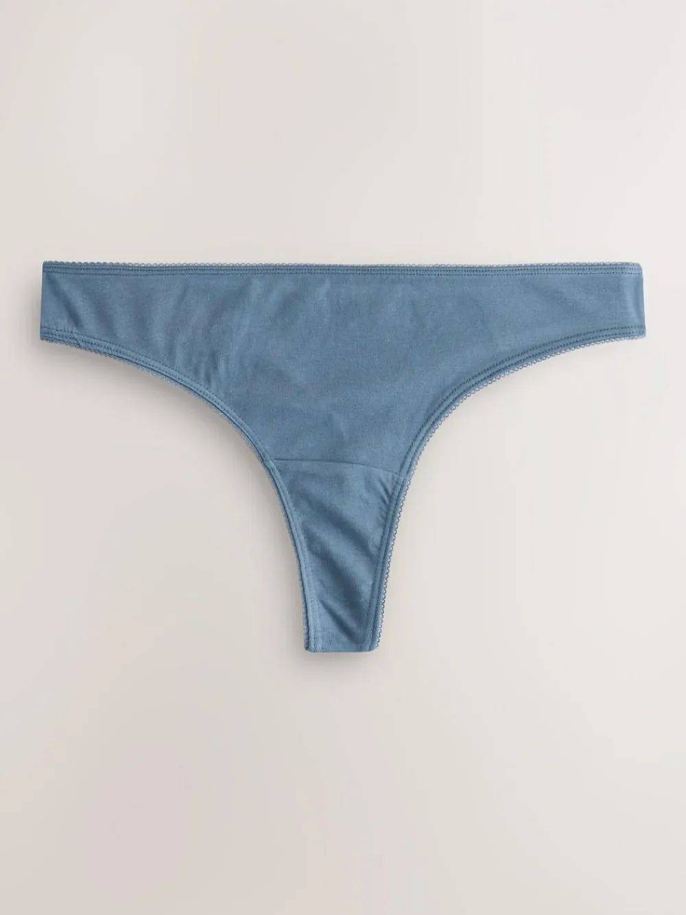Hot Next Thong Cotton Rich Knickers 7 Pack Blue Bows