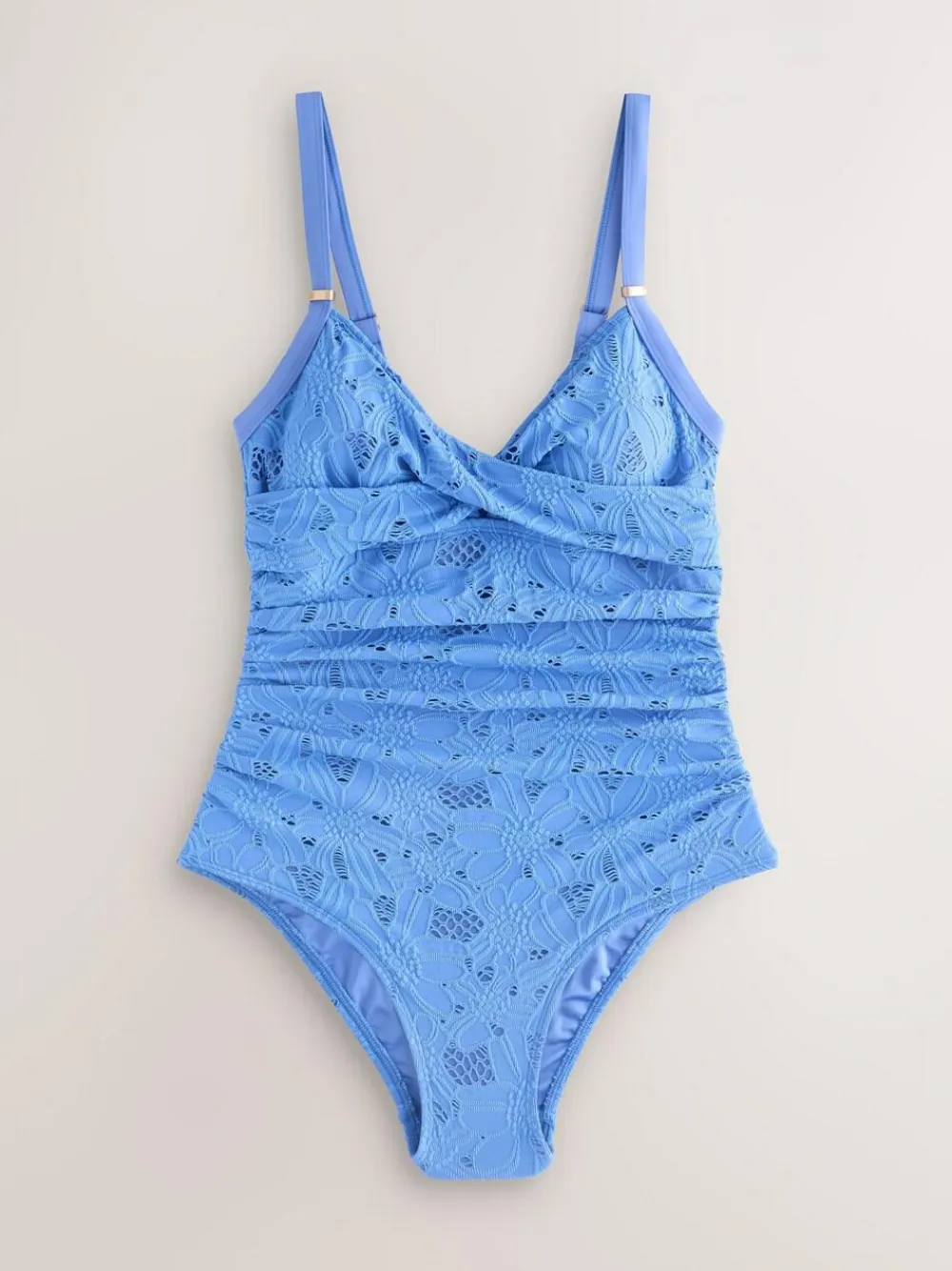 Hot Next Blue Broderie Shaping Tummy Control Swimsuit