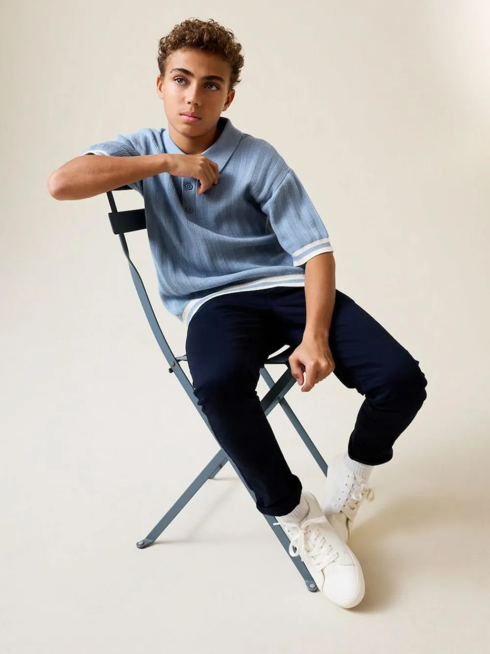 Next Button Neck Knitted Polo Shirt (3-16yrs)^BOY Knitwear & Sweaters|Knitwear