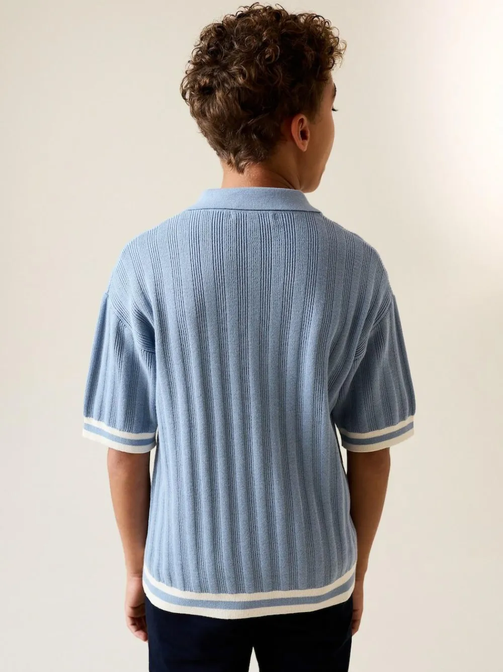 Next Button Neck Knitted Polo Shirt (3-16yrs)^BOY Knitwear & Sweaters|Knitwear