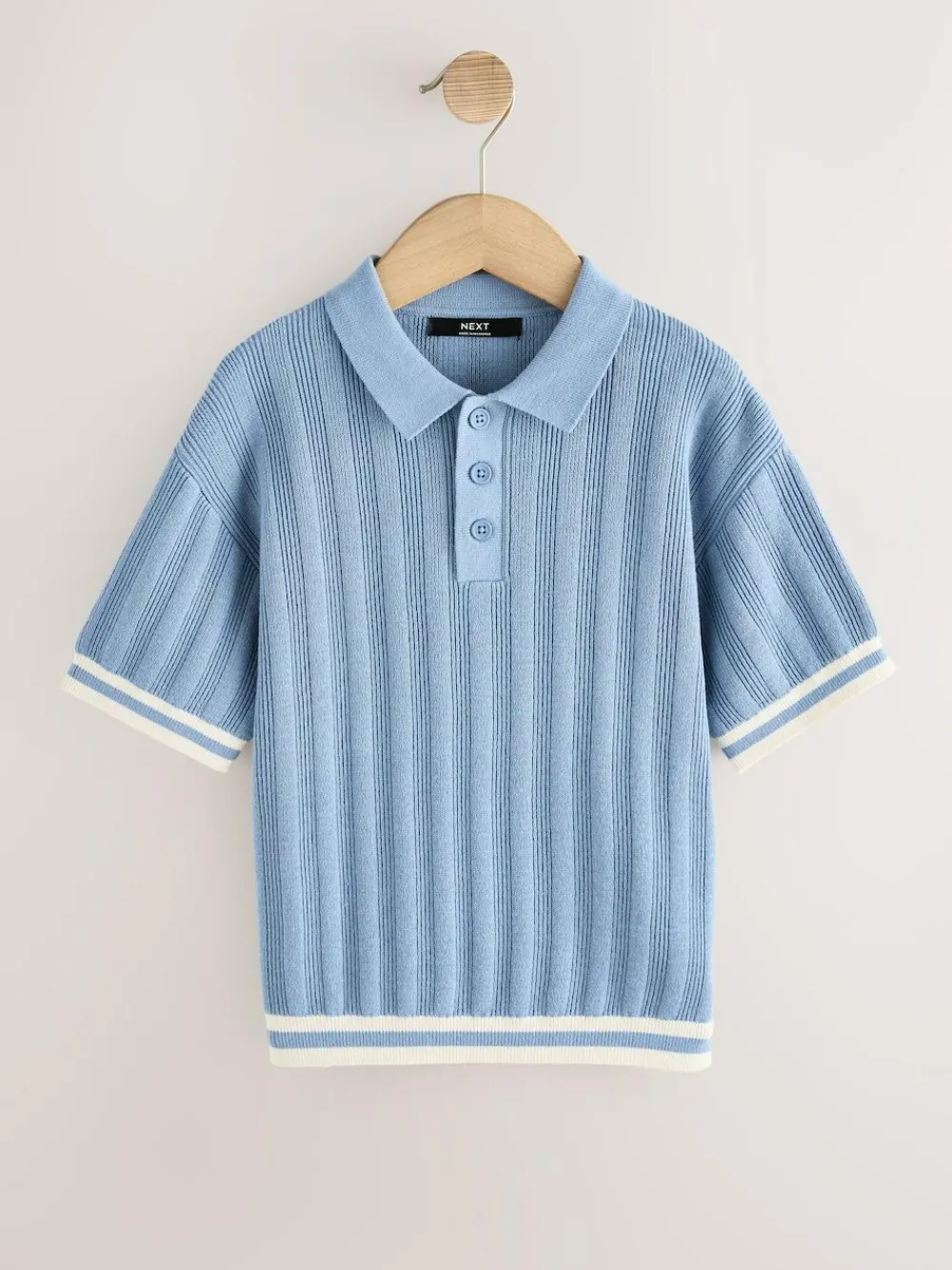 Next Button Neck Knitted Polo Shirt (3-16yrs)^BOY Knitwear & Sweaters|Knitwear