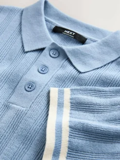 Next Button Neck Knitted Polo Shirt (3-16yrs)^BOY Knitwear & Sweaters|Knitwear