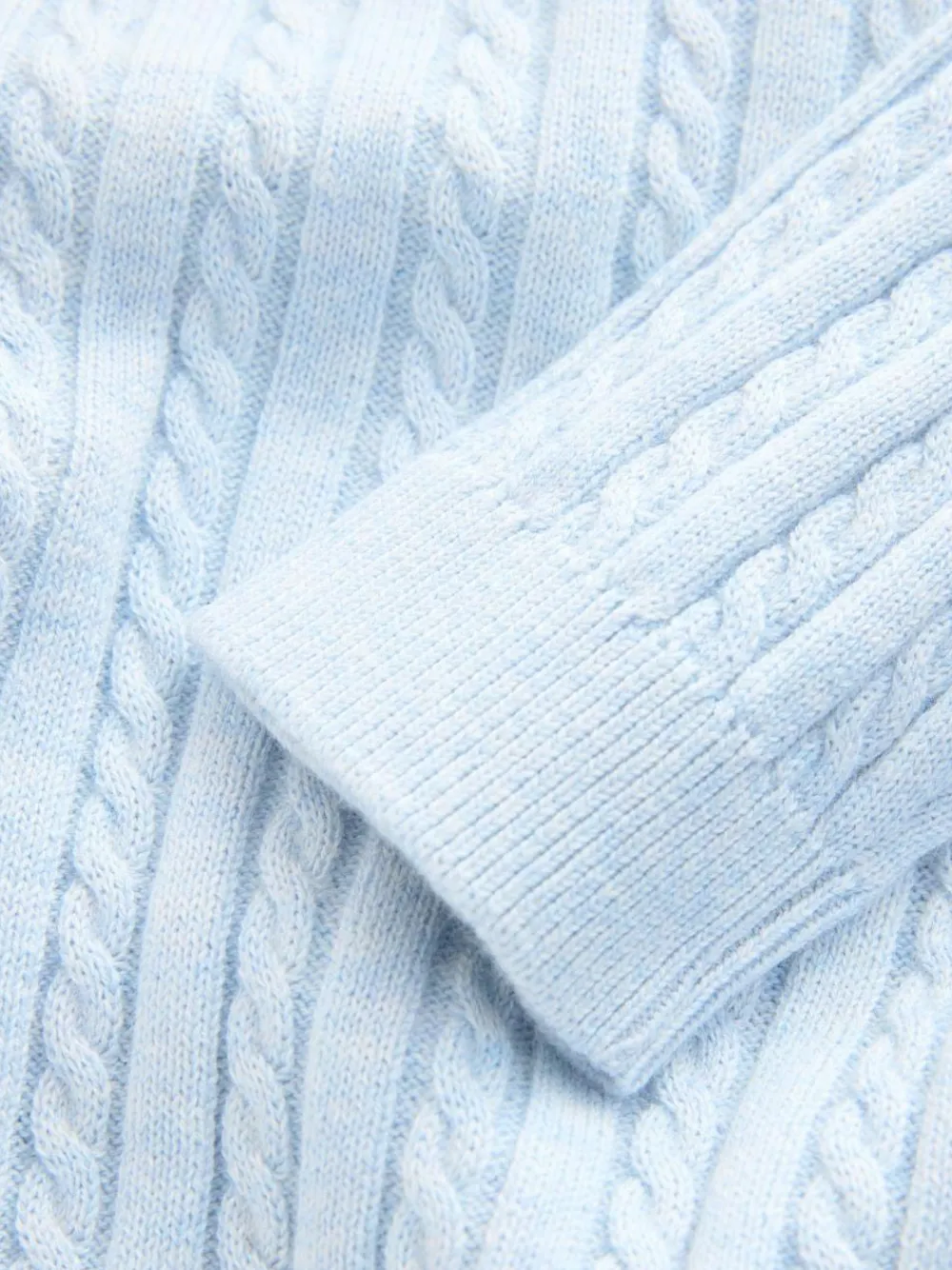 Next Blue Cable Knit Mock Shirt Jumper (3mths-7yrs)^BOY Knitwear|Knitwear
