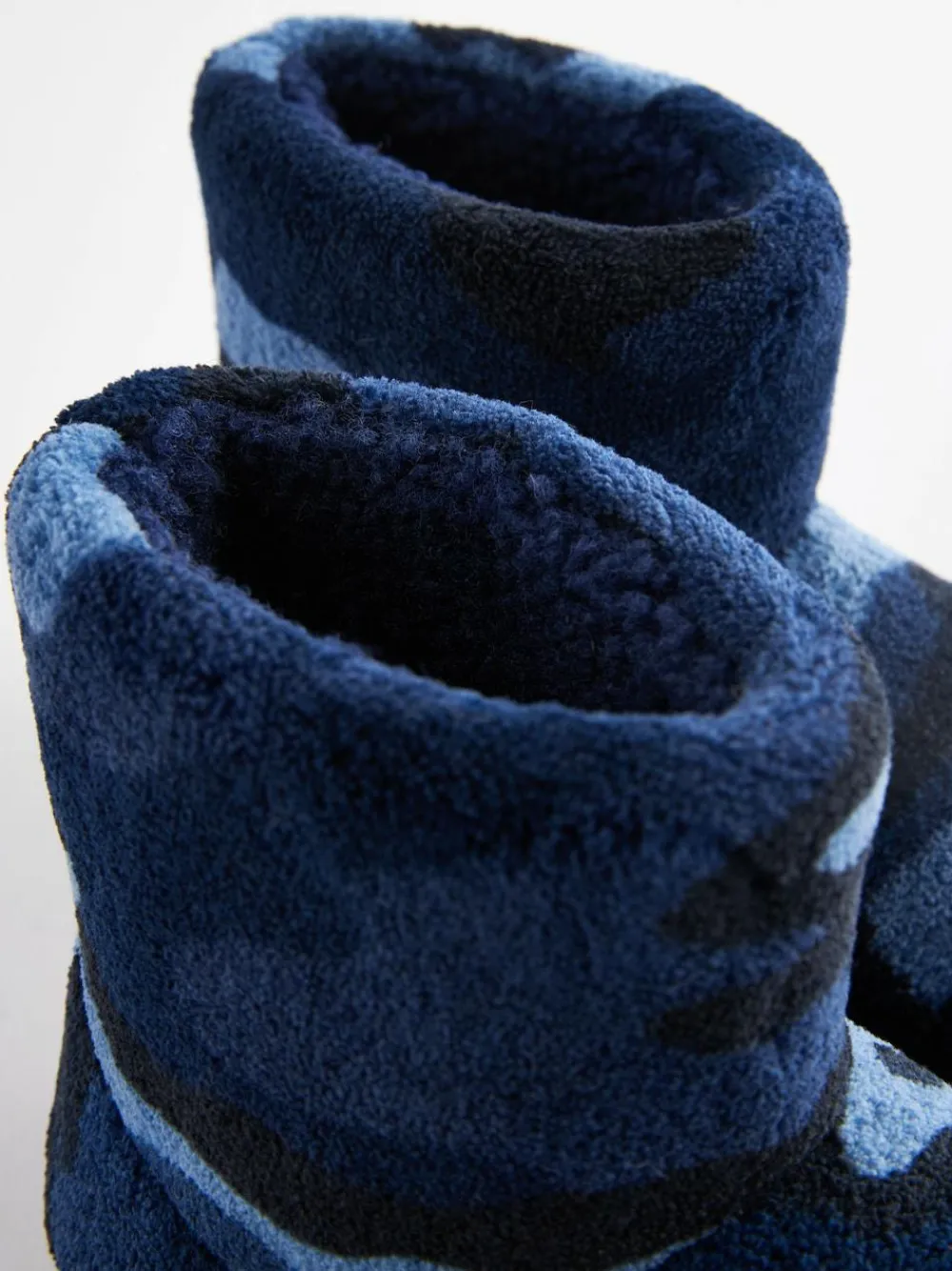 Online Next Slipper Boots Blue Camo