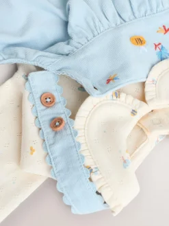 Next Blue Character Baby Cord Pinafore Long Sleeve Bodysuit & Tights Set (0mths-2yrs)^ Dresses|Dresses