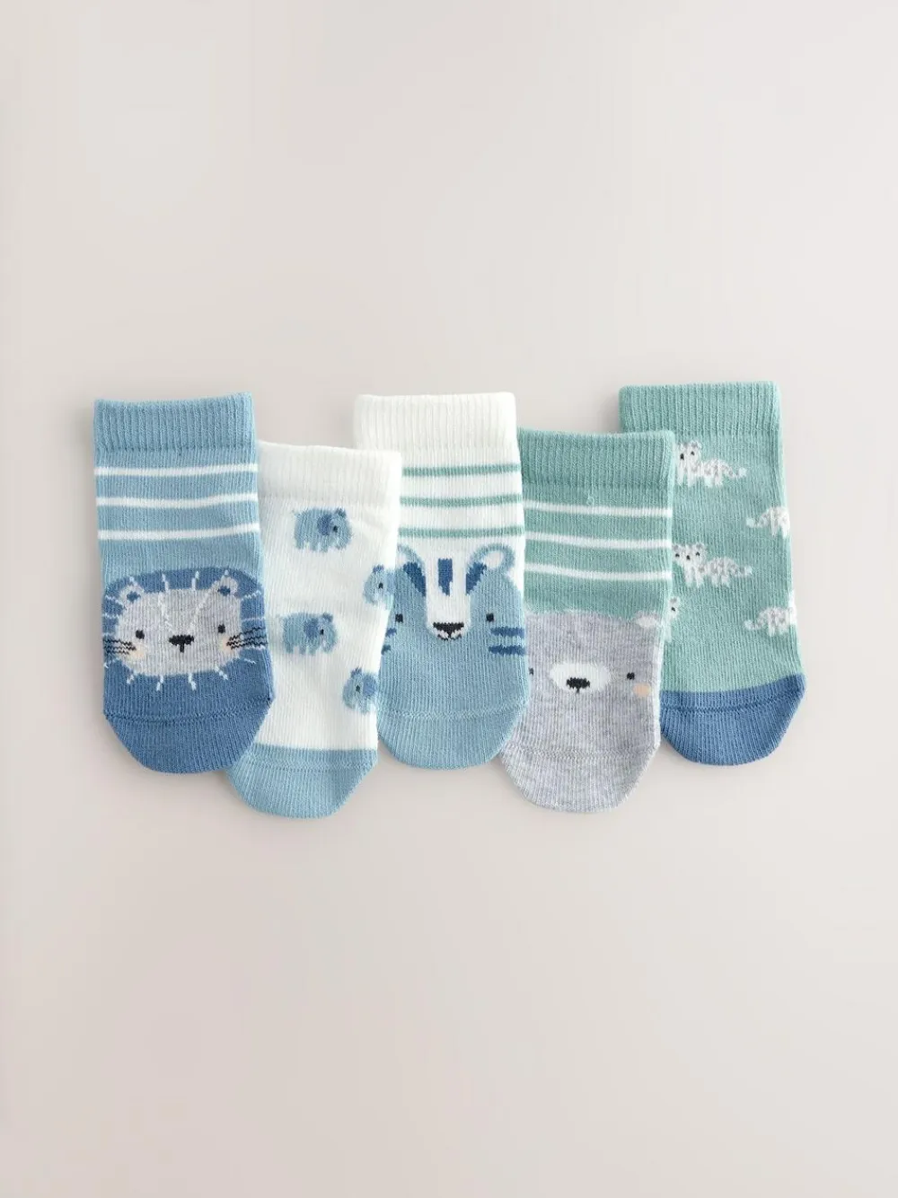 Clearance Next Baby Socks 5 Pack (0mths-2yrs) Blue Character