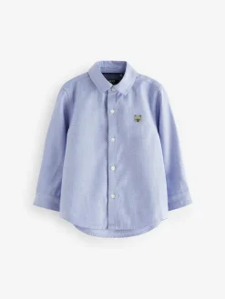 Outlet Next Blue Character Long Sleeve Long Sleeve Oxford Shirt (3mths-7yrs)