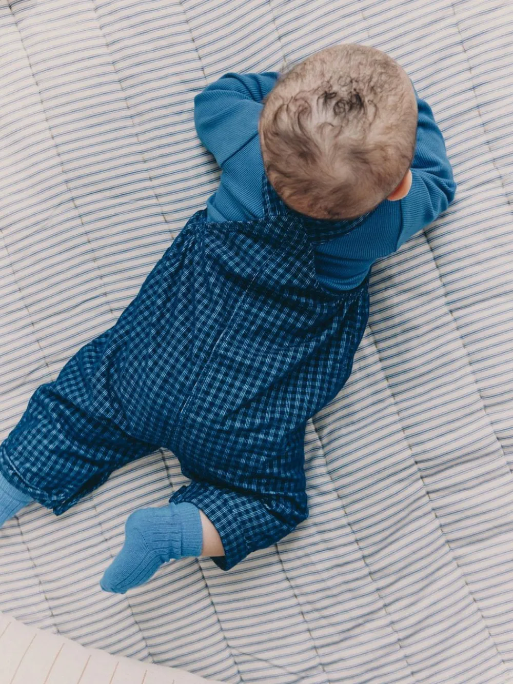 Online Next Baby Cord Dungaree and Bodysuit Set (0mths-2yrs) Blue Check