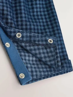 Online Next Baby Cord Dungaree and Bodysuit Set (0mths-2yrs) Blue Check