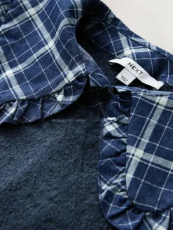 Clearance Next Frill Collar Shirt Layer Knitted Tank Blue Check