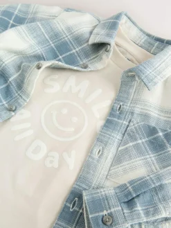 Next Long Sleeve Shirt and T-Shirt Set (3mths-7yrs)^BOY Suits & Vest|Shirts