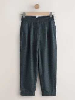 Discount Next Blue Check N. Premium Barrel Leg Trousers With Wool