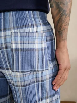 Next Blue Check Short Sleeve Pyjamas Set^ Nightwear|Pyjamas