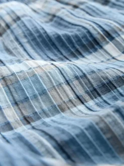 Next Blue Check Short Sleeve Pyjamas Set^ Nightwear|Pyjamas