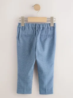 Next Blue Check Smart Trousers (3mths-7yrs)