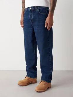 Best Next Relaxed Fit Vintage Wash Denim Jeans Blue Classic Vintage