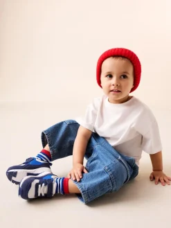 Next Blue Cobalt Standard Fit (F) Elastic Lace Trainers