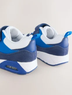 Next Blue Cobalt Standard Fit (F) Elastic Lace Trainers