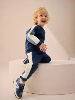 Discount Next Blue Colourblock Single Sweatshirt and Joggers Set (3mths-7yrs)