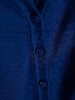 Next Blue Cotton Rich School V-Neck Cardigan (3-16yrs)^ Knitwear & Sweaters|Knitwear