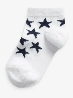 Next Blue Cotton Rich Trainer Socks 7 Pack^BOY Socks