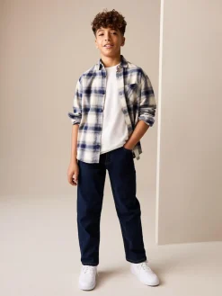 Next Blue Dark Loose Fit Stretch Jeans (3-17yrs)^BOY Jeans|Jeans