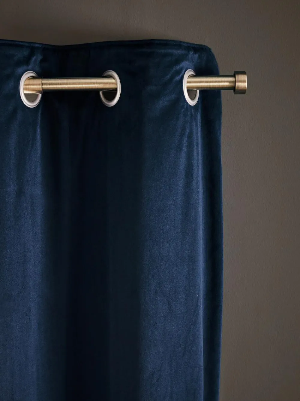 Next Blue Dark Navy Matte Velvet Super Thermal Curtains^ Curtains & Blinds