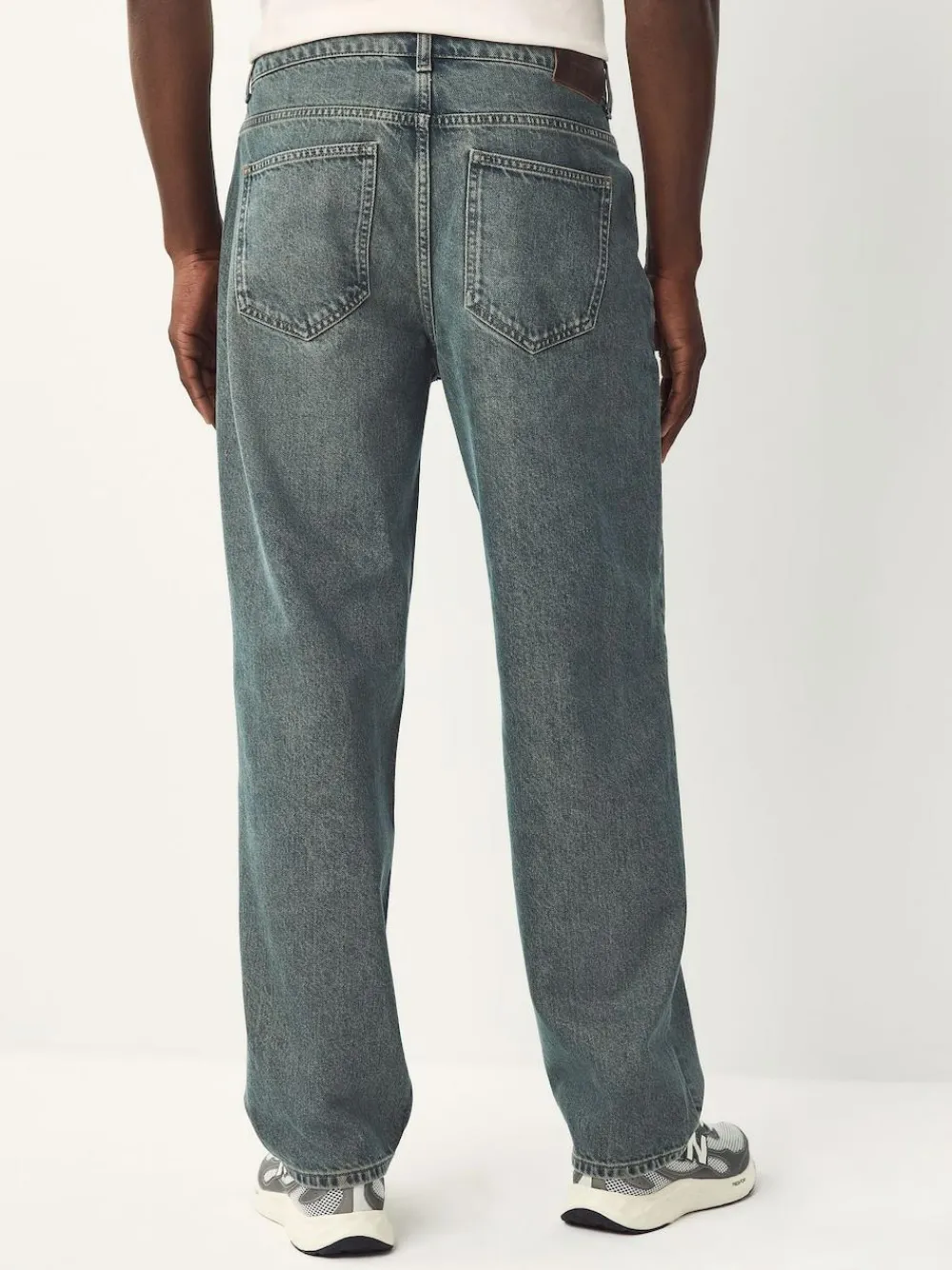 Online Next Relaxed Fit Vintage Wash Denim Jeans Blue Dark Tint