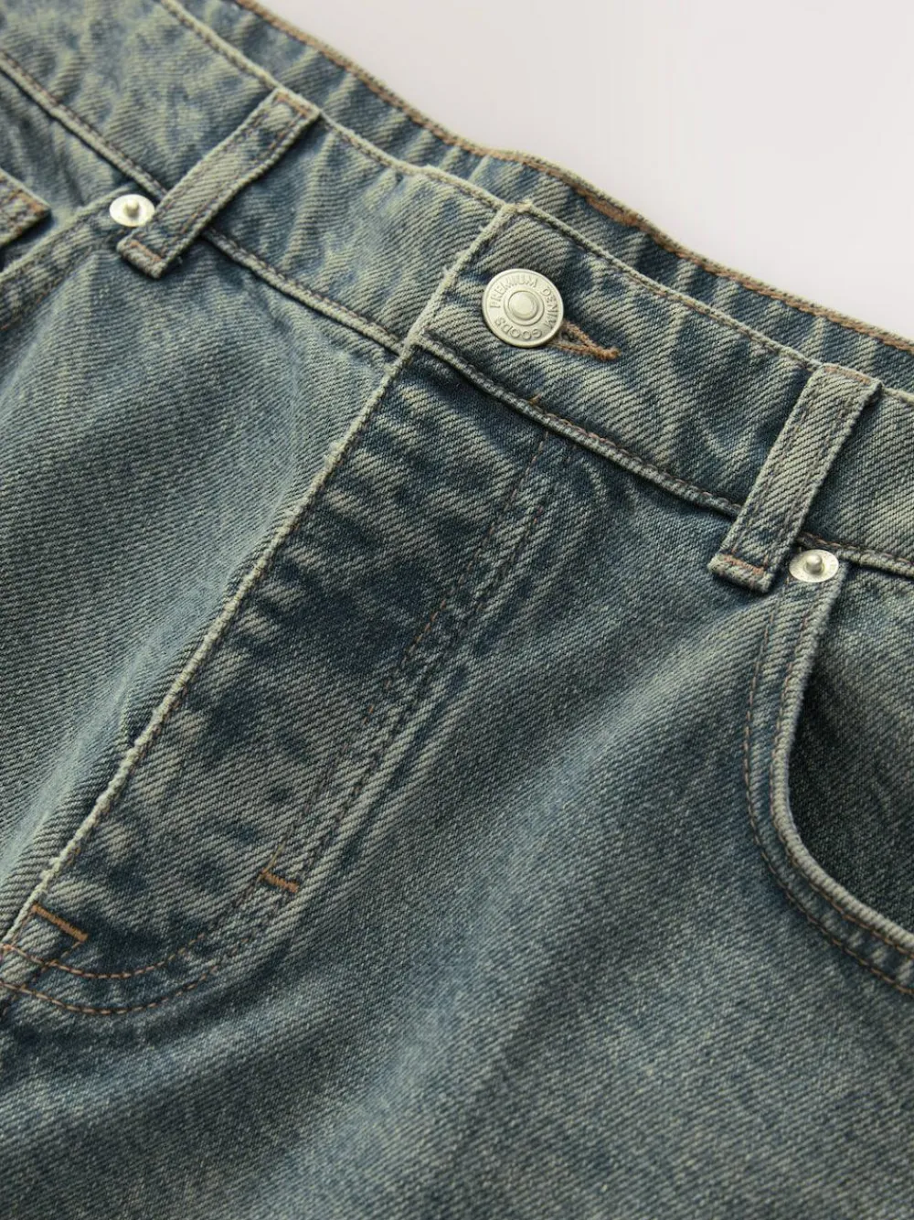 Online Next Relaxed Fit Vintage Wash Denim Jeans Blue Dark Tint