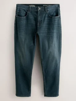Next Blue Dark Washed Regular Tapered Fit Classic Stretch Jeans^ Jeans|Jeans