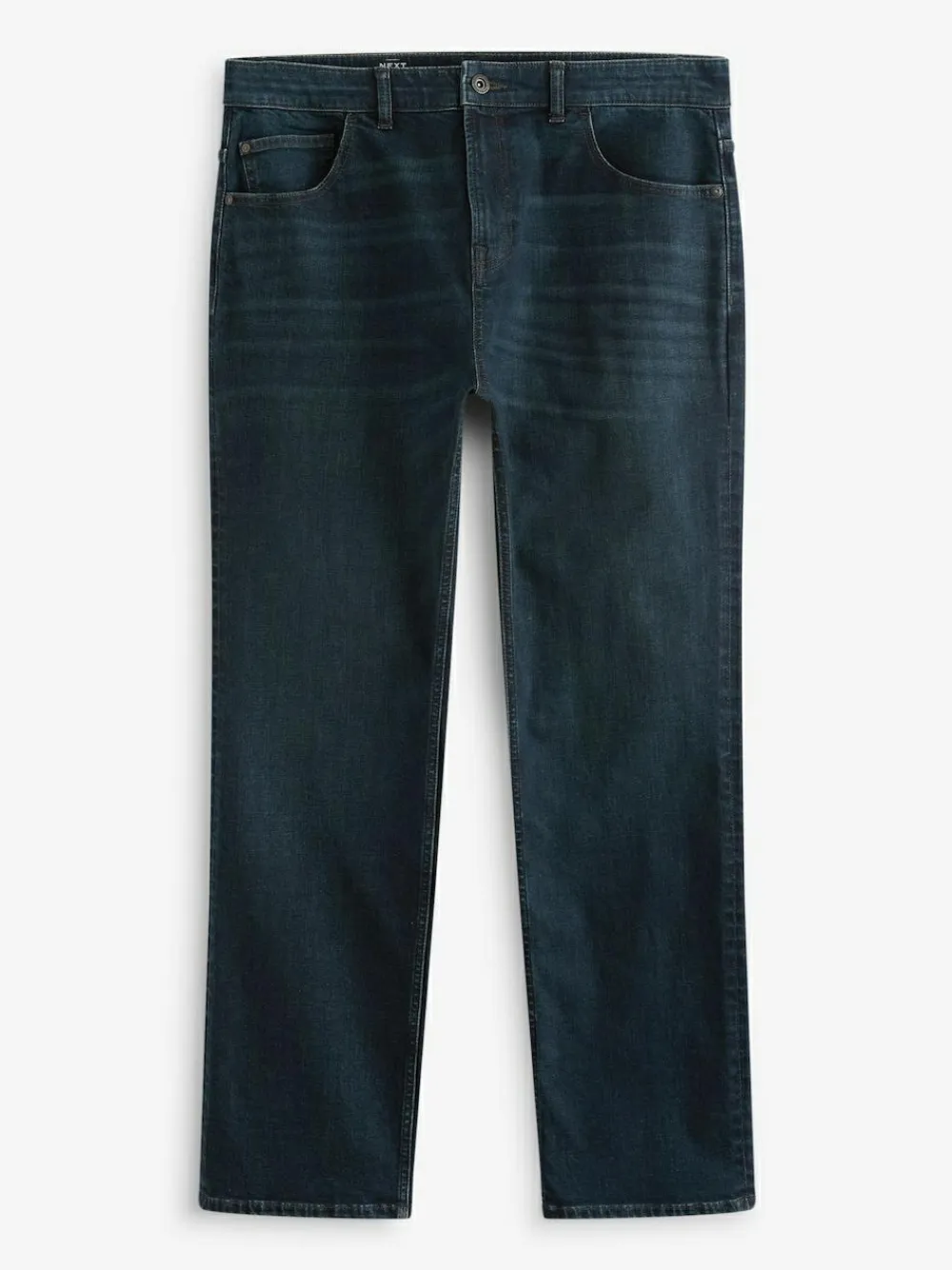 Hot Next Blue Dark Washed Single Straight Fit Classic Stretch Jeans