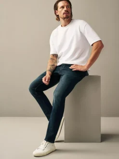 Hot Next Blue Deep Slim Fit Authentic Stretch Denim Jeans