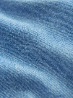 Next Blue Denim 100% Cotton Long Sleeve Grandad Collar Denim Shirt (3mths-7yrs)^BOY Suits & Vest|Shirts