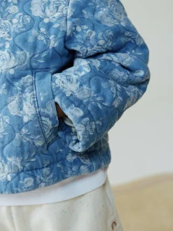 Sale Next Blue Denim Jacquard Quilted Jacket (3mths-7yrs)