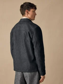 Next Blue Denim Look Suit Shacket