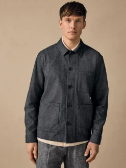 Next Blue Denim Look Suit Shacket