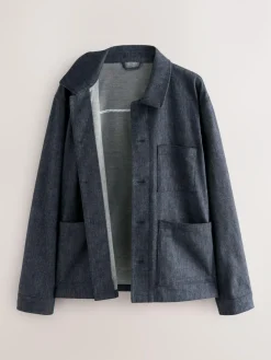Next Blue Denim Look Suit Shacket