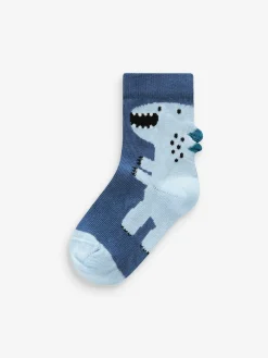 Next Blue Dino Cotton Rich Socks 7 Pack^BOY Socks & Tights|Socks & Tights