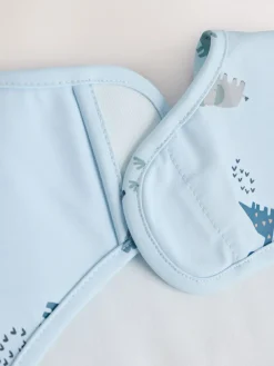 Best Next Blue Dino Jungle Weaning And Feeding Sleeved Bib