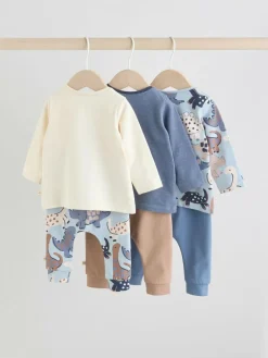 Next Blue Dino Tops and Leggings 6 Piece Baby Set (0mths-3yrs)