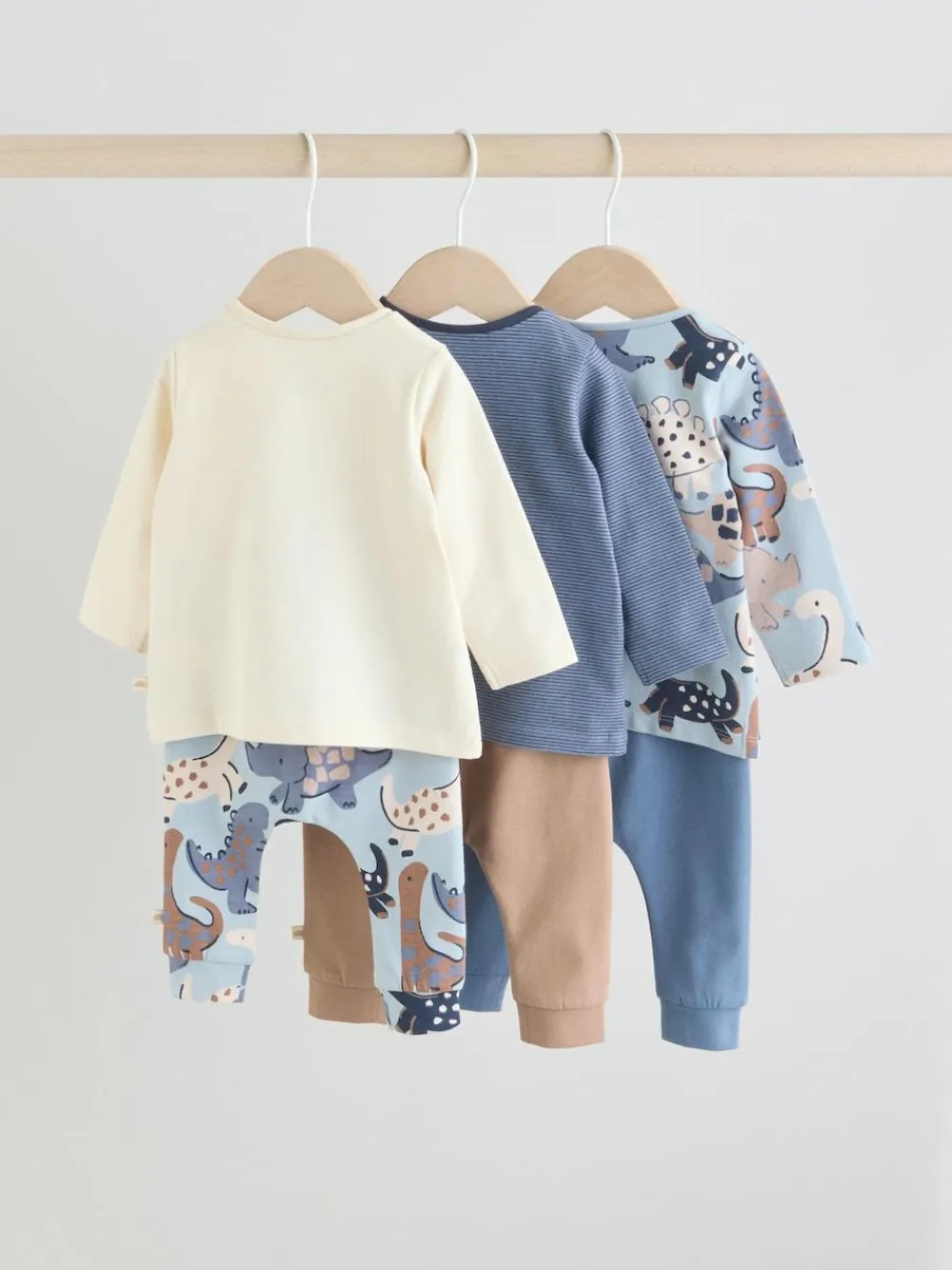 Next Blue Dino Tops and Leggings 6 Piece Baby Set (0mths-3yrs)