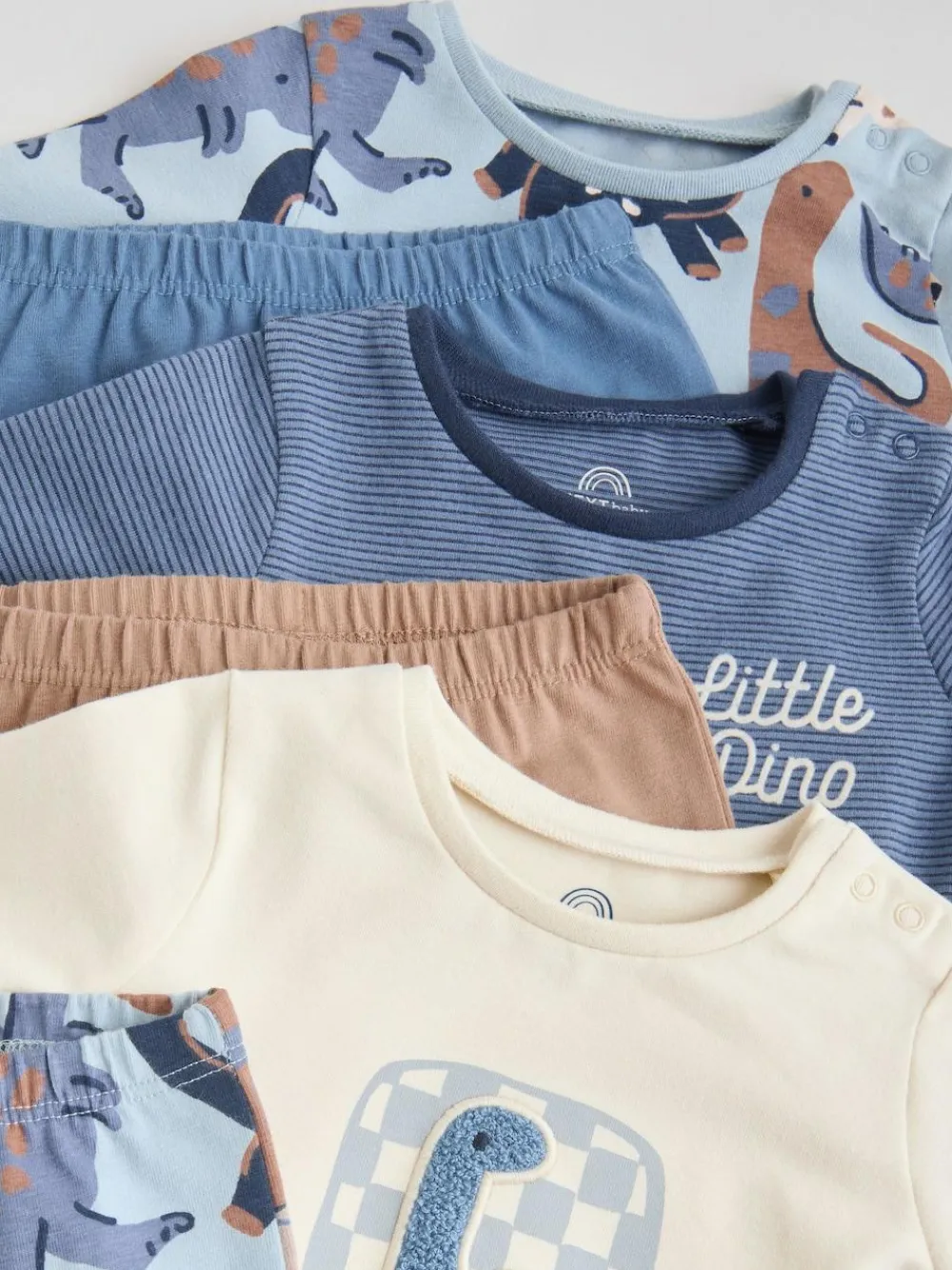 Next Blue Dino Tops and Leggings 6 Piece Baby Set (0mths-3yrs)