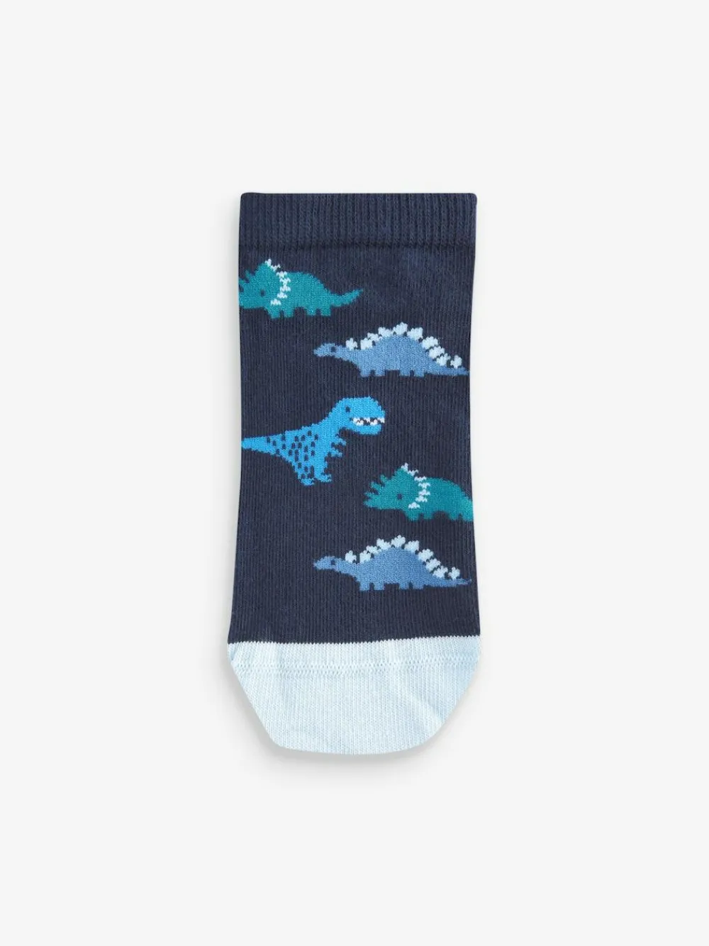 Next Blue Dinos Cotton Rich Trainer Socks 7 Pack^BOY Socks