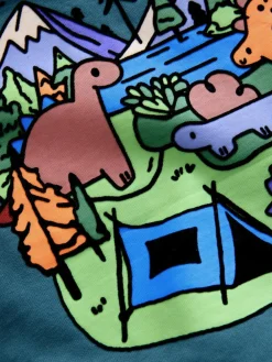 Next Blue Dinosaur Back Printed Crew Neck Jersey Sweatshirt (3mths-7yrs)^BOY Cosy Club|Baby Winter Clothing