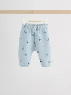 Next Blue Dinosaur Print Baby Quilted Sweat Top and Joggers Set (0mths-2yrs)