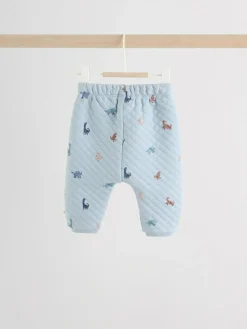 Next Blue Dinosaur Print Baby Quilted Sweat Top and Joggers Set (0mths-2yrs)