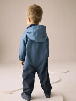 Next Blue Dip Dye Waterproof Fleece Lined Puddlesuit (3mths-7yrs)^BOY Newborn Clothing|Baby Winter Clothing