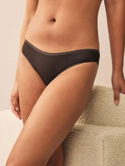 Hot Next Blue Ditsy Floral Bikini Cotton Lace Knickers 4 Pack