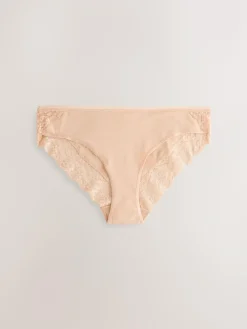 Hot Next Blue Ditsy Floral Bikini Cotton Lace Knickers 4 Pack