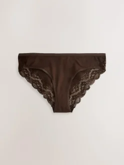 Hot Next Blue Ditsy Floral Bikini Cotton Lace Knickers 4 Pack